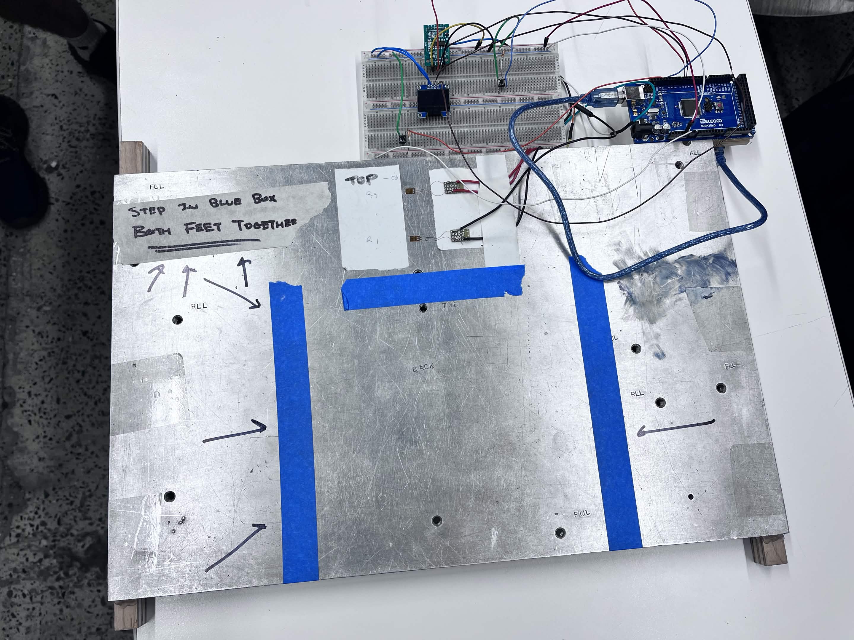 Scale base plate with sensors and electronics