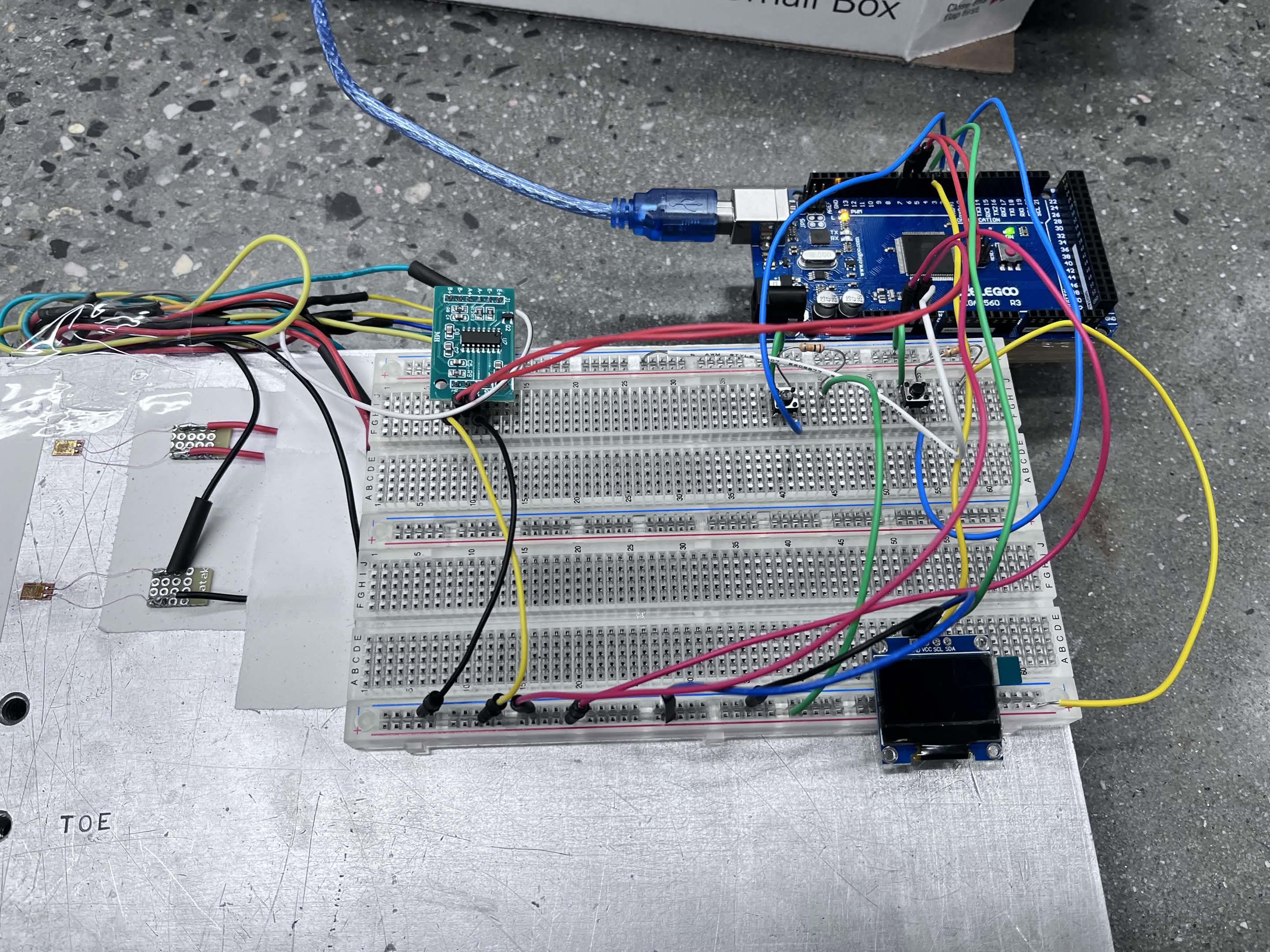 Scale wiring on breadboard and Arduino